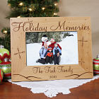 Personalized Holiday Memories Wood Picture Frame